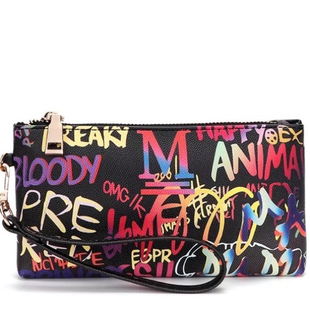 Graffiti Wristlet Wallet - NWT
